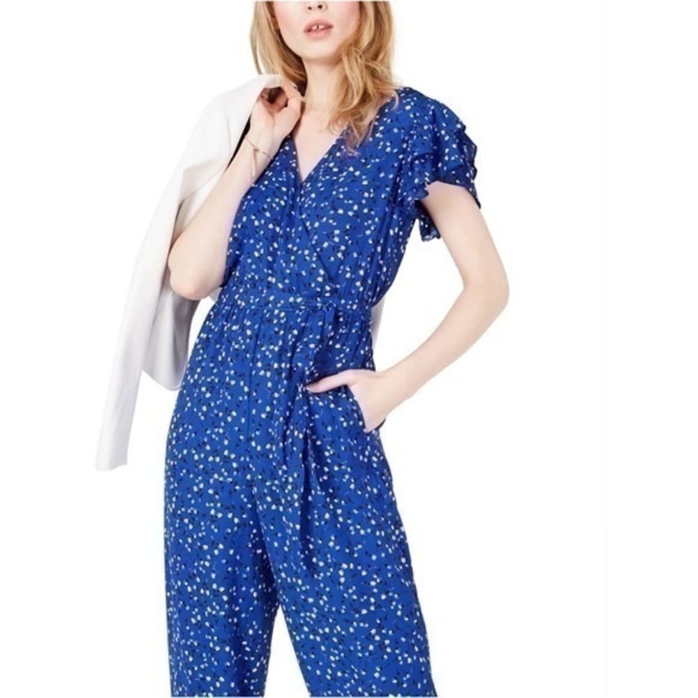 Maison Jules Floral Jumpsuit Size Large